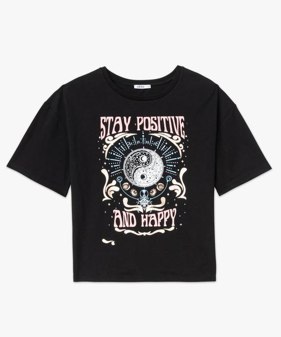 Tee-shirt à manches courtes avec motif Yin et Yang femme vue5 - GEMO(FEMME PAP) - GEMO
