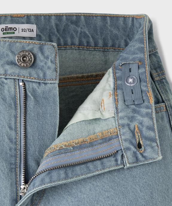 Jean wide leg en denim 100% coton fille vue2 - GEMO 4G FILLE - GEMO