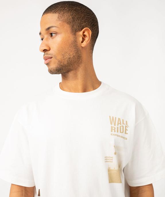 Tee-shirt manches courtes col rond imprimé skate homme vue2 - GEMO 4G HOMME - GEMO