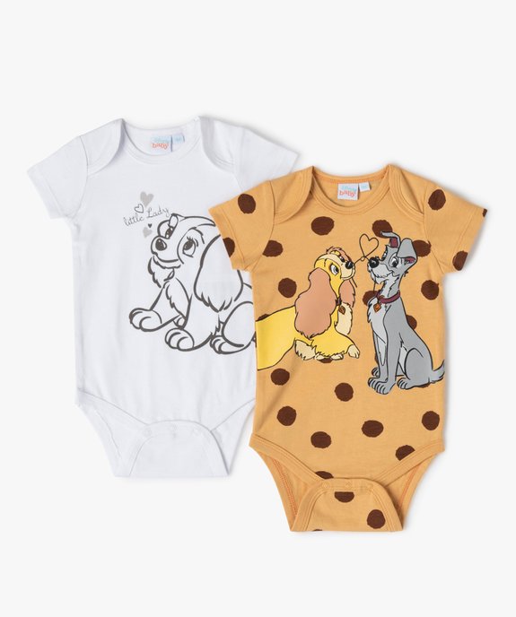 Body bébé manches courtes  La Belle et le Clochard - Disney (lot de 2)  vue1 - DISNEY DTR - GEMO