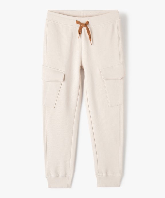 Pantalon de sport garçon en maille bouclette et look cargo vue1 - GEMO (ENFANT) - GEMO