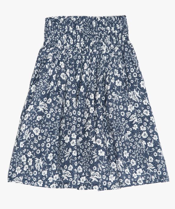 Jupe fille fleurie avec smocks à la taille vue1 - GEMO (ENFANT) - GEMO