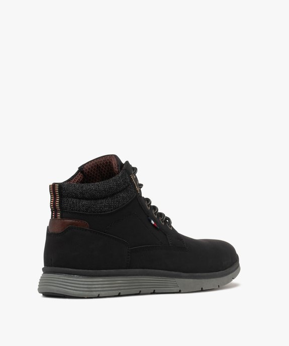 Baskets homme mid-cut casual  avec col moussé en maille vue5 - URBAN STEPS - GEMO