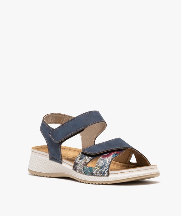 Sandales confort légères à brides scratch femme vue2 - G'FLEX - GEMO