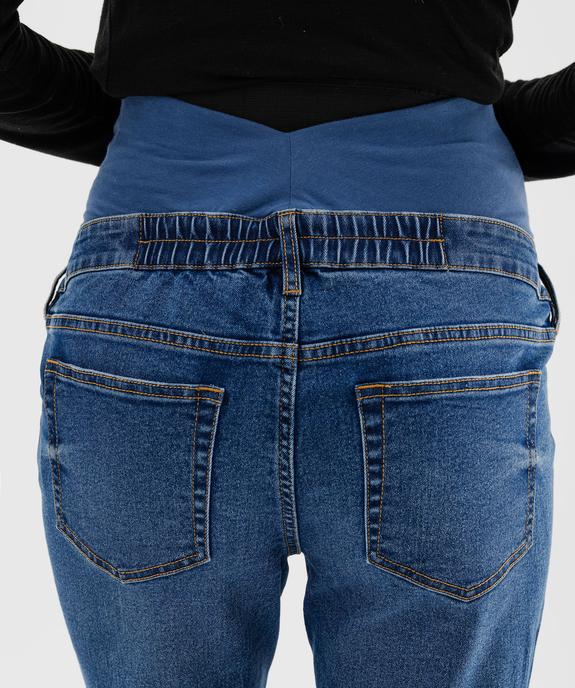 Jean de grossesse coupe slim avec bandeau haut en jersey vue3 - GEMO (MATER) - GEMO