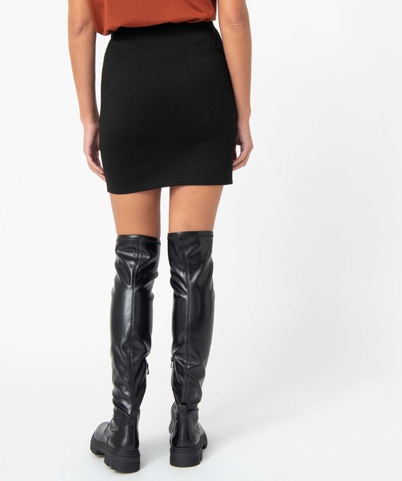 Jupe femme courte et ajustée en maille vue3 - GEMO(FEMME PAP) - GEMO