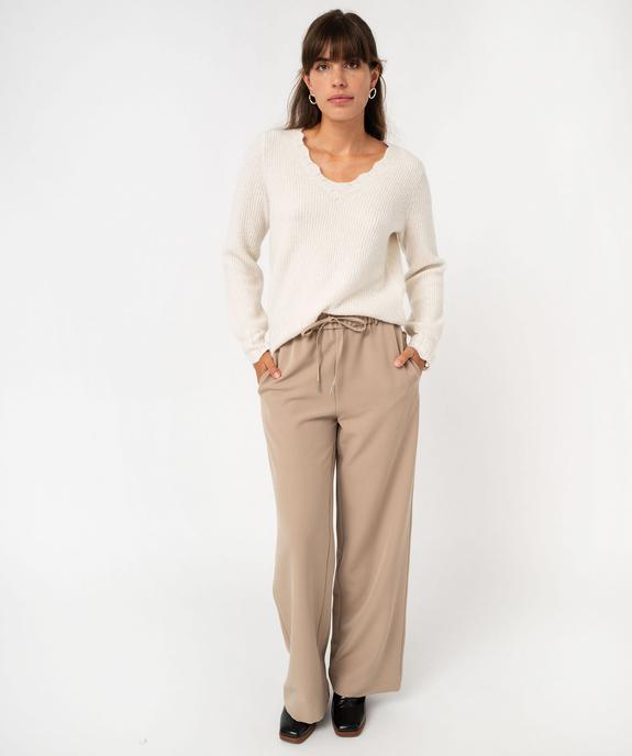 Pantalon large, souple et extensible femme vue5 - GEMO(FEMME PAP) - GEMO