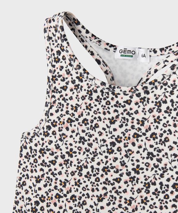 Débardeur de sport à motif fleuris fille vue1 - GEMO 4G FILLE - GEMO