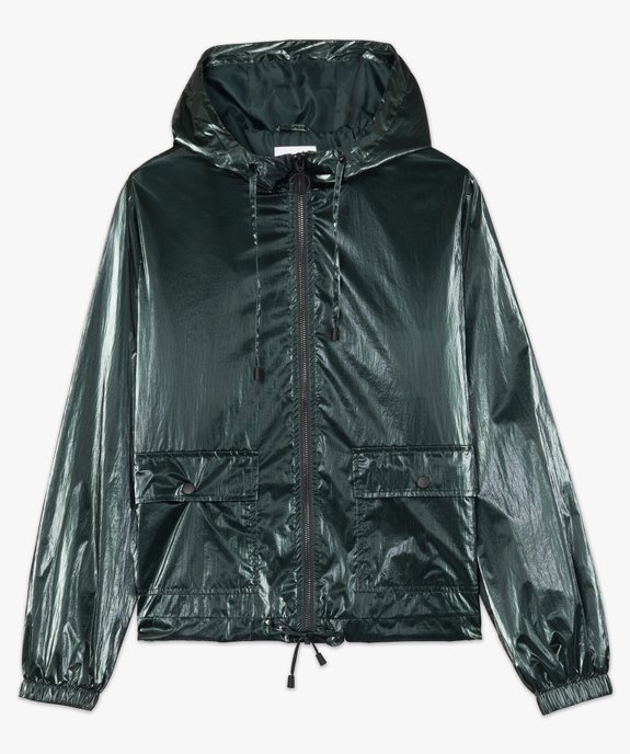 Veste femme zippée à capuche effet métallisé vue4 - GEMO(FEMME PAP) - GEMO