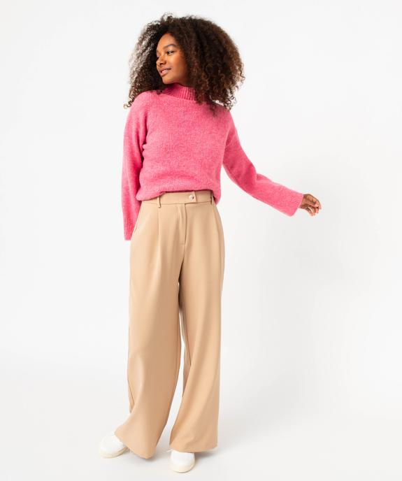 Pull col montant en grosse maille femme - Gémo x Melissaallbb vue6 - GEMO(FEMME PAP) - GEMO
