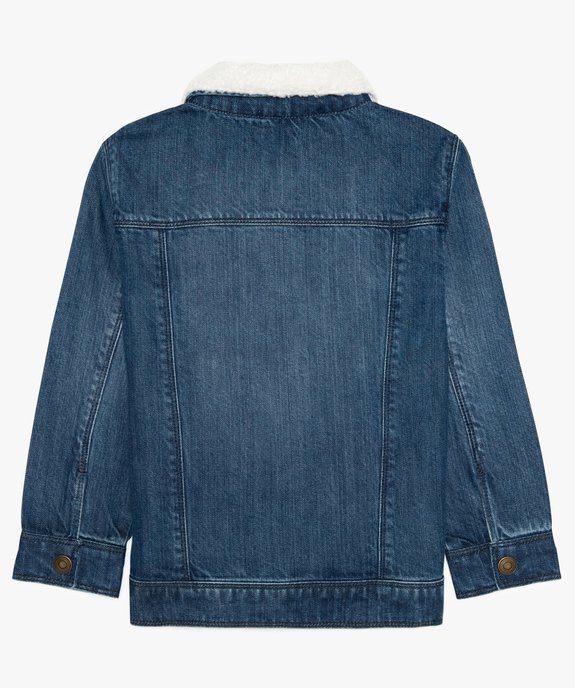 Veste  jean garçon avec col   amovible vue5 - GEMO (ENFANT) - GEMO