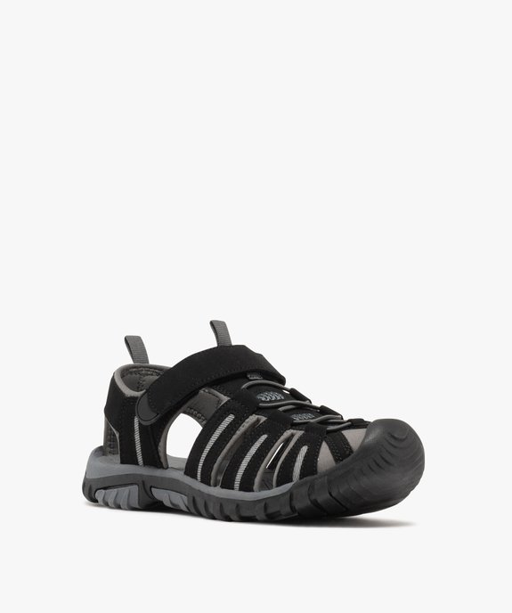 Sandales homme style randonnée à scratch et bout fermé vue2 - GEMO (CASUAL) - GEMO