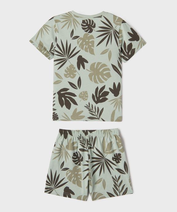 Pyjashort en jersey de coton imprimé garçon vue3 - GEMO 4G GARCON - GEMO