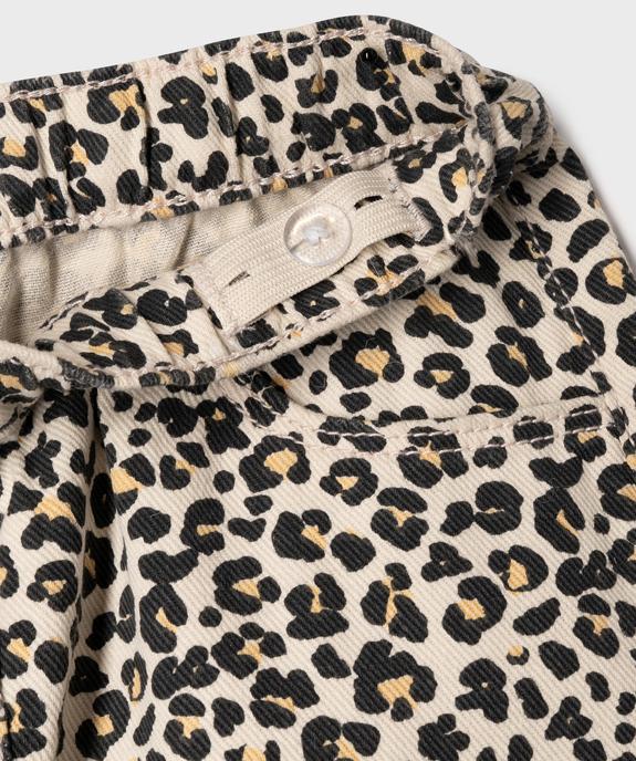 Jean large à motif léopard bébé fille vue2 - GEMO(BEBE DEBT) - GEMO