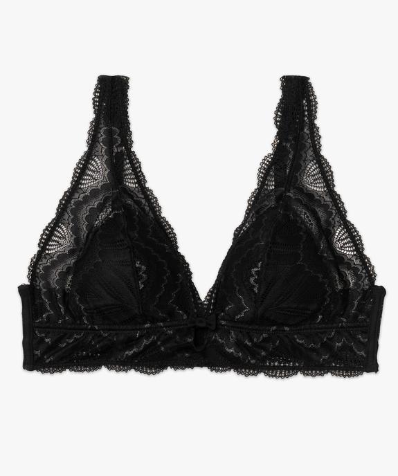 Soutien-gorge triangle en dentelle sans armatures avec mousses amovibles vue5 - GEMO(HOMWR FEM) - GEMO