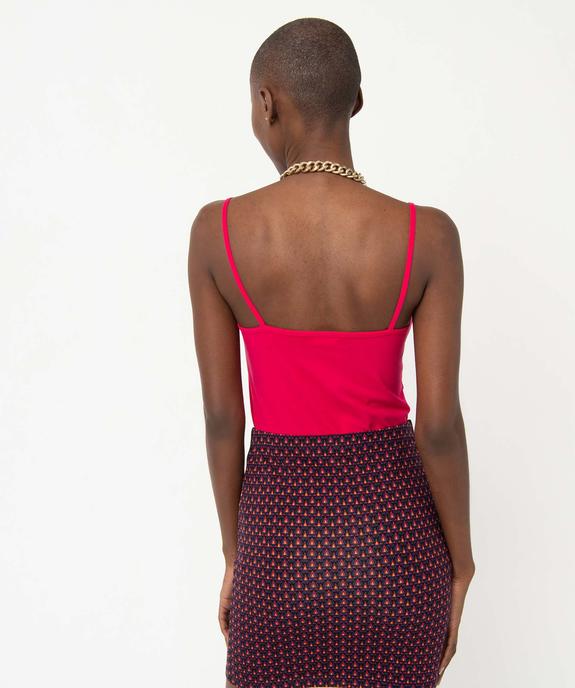 Débardeur uni à fines bretelles femme vue3 - GEMO (MAILLE) - GEMO