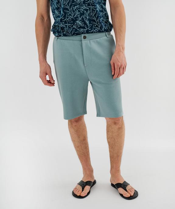 Bermuda en maille piquée coupe ample homme vue1 - GEMO 4G HOMME - GEMO