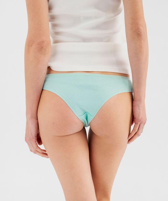 Tanga en maille côtelée femme (lot de 2) vue2 - GEMO 4G FEMME - GEMO