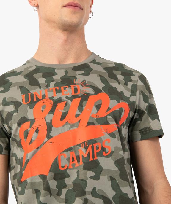 Tee-shirt homme imprimé camouflage – Camps United vue2 - CAMPS UNITED - GEMO