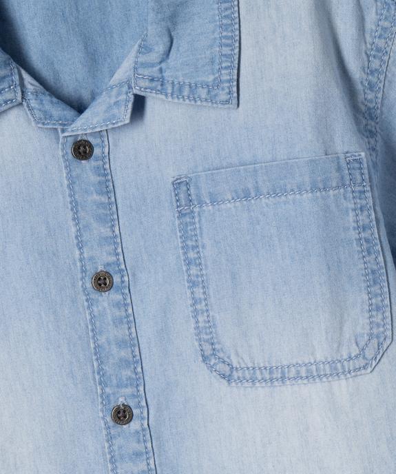 Chemise en jean manches courtes garçon vue2 - GEMO (ENFANT) - GEMO