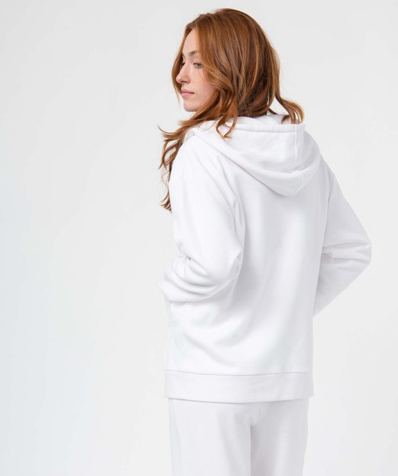 Sweat femme zippé à capuche coupe oversize vue3 - GEMO(FEMME PAP) - GEMO