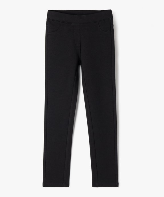 Leggings uni en coton extensible fille vue5 - GEMO (ENFANT) - GEMO