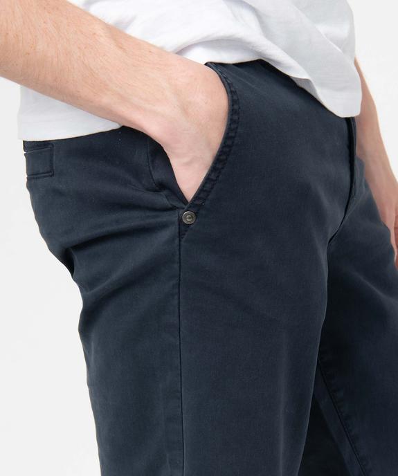 Bermuda homme coupe chino à taille élastiquée vue2 - GEMO 4G HOMME - GEMO