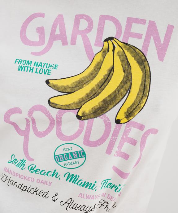 Tee-shirt manches courtes en jersey de coton imprimé femme vue2 - GEMO 4G FEMME - GEMO