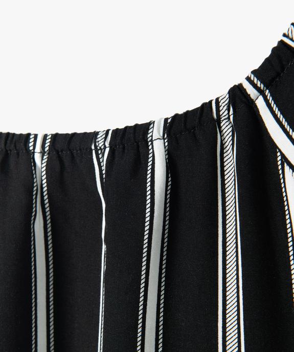 Chemise fille à col Bardot et manches courtes vue2 - GEMO (JUNIOR) - GEMO