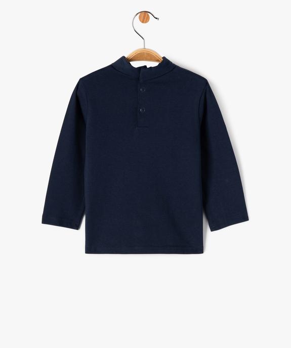 Tee-shirt à message manches longues et col roulé bébé garçon vue3 - GEMO 4G BEBE - GEMO