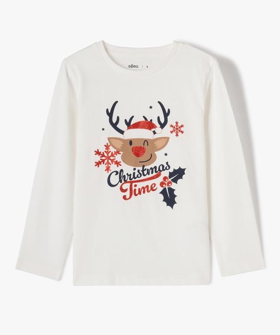 T-shirt de Noël manches longues garçon vue1 - GEMO (ENFANT) - GEMO