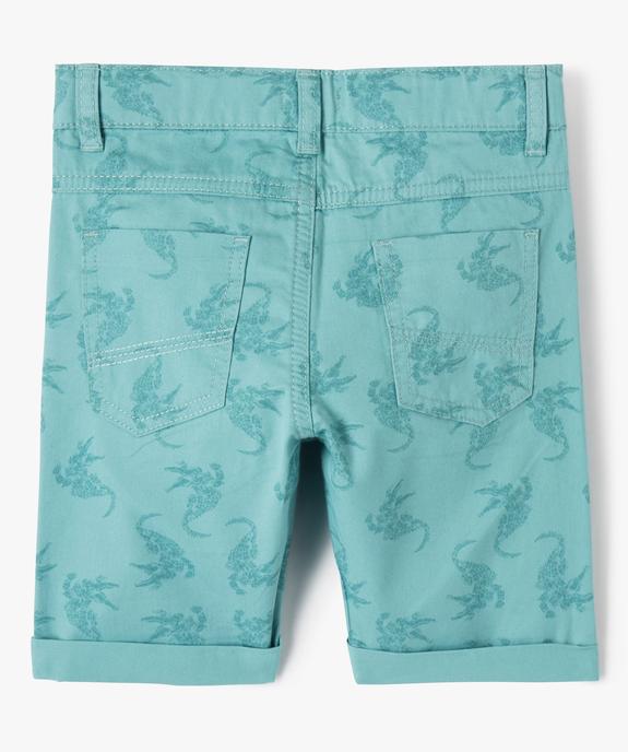 Bermuda en toile avec motifs ton sur ton garçon vue3 - GEMO 4G GARCON - GEMO