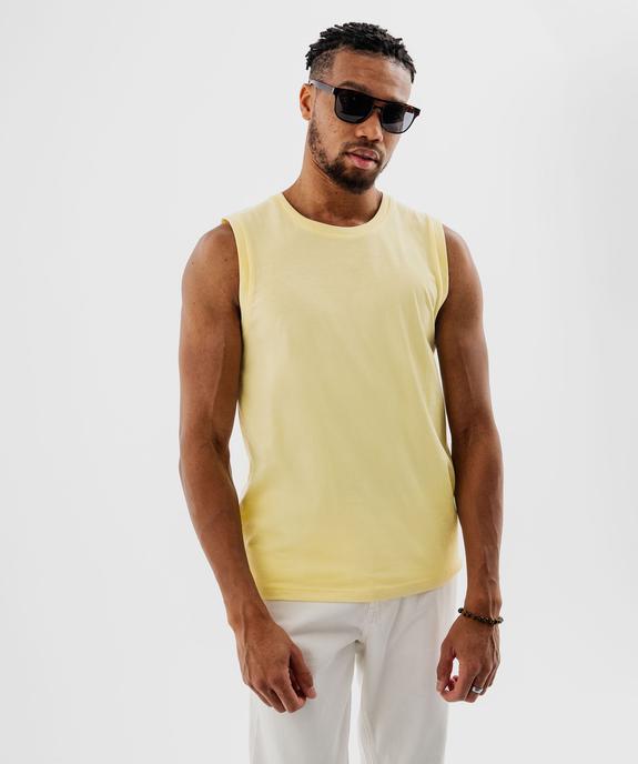 Tee-shirt sans manches en jersey de coton homme vue1 - GEMO 4G HOMME - GEMO