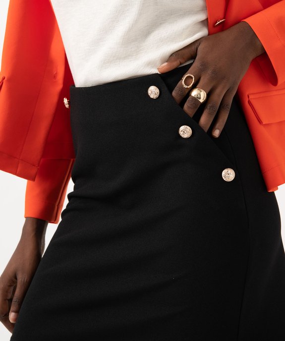 Jupe courte avec boutons sur les côtés femme vue2 - GEMO(FEMME PAP) - GEMO