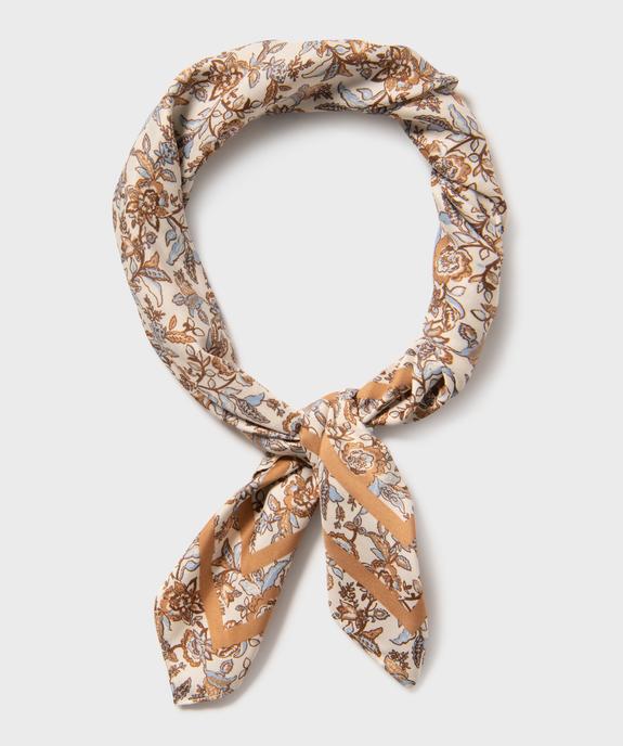 Foulard en satin à motifs fleuris femme vue5 - GEMO 4G FEMME - GEMO