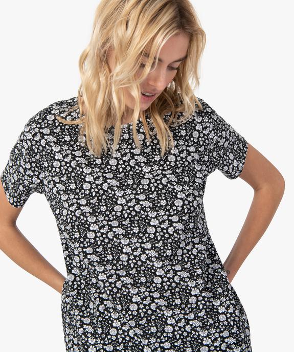 Tee-shirt femme imprimé à manches courtes vue2 - GEMO(FEMME PAP) - GEMO