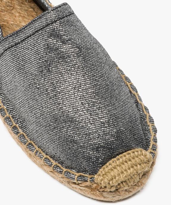 Espadrilles femme en toile pailletée vue6 - GEMO (PLAGE) - GEMO