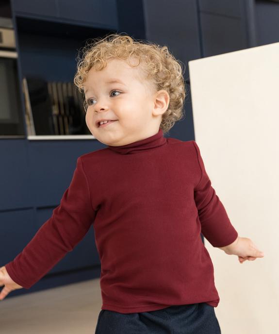 Tee-shirt manches longues à col roulé en matière chaude bébé garçon vue5 - GEMO 4G BEBE - GEMO