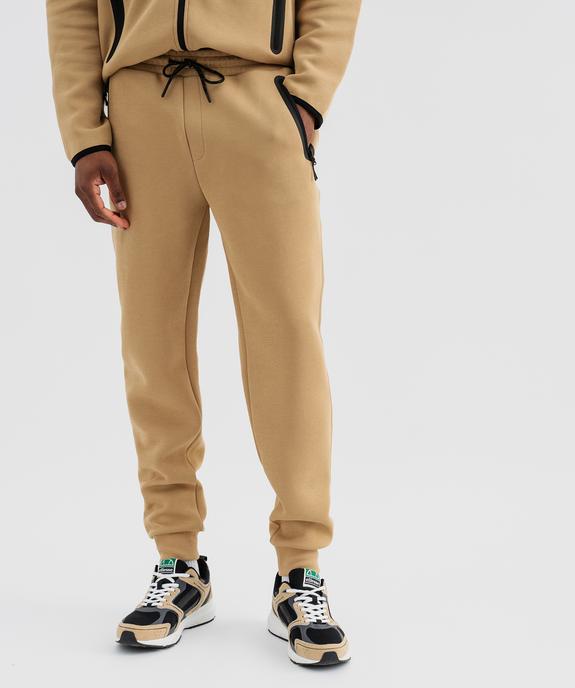 Pantalon de jogging avec poches zippées homme vue1 - GEMO (HOMME) - GEMO