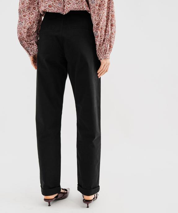 Pantalon chino en coton stretch femme  vue3 - GEMO(FEMME PAP) - GEMO