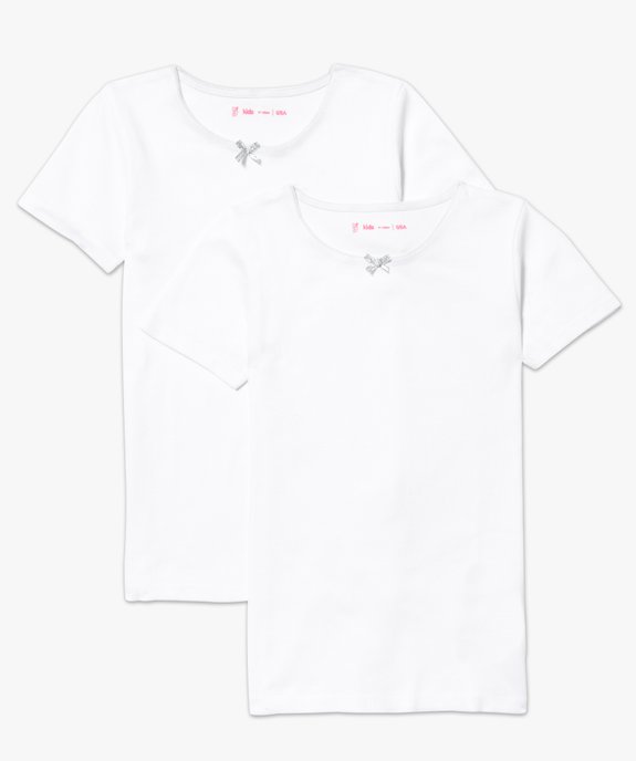 Lot de 2 maillots de corps manches courtes 100%Coton vue1 - GEMO (ENFANT) - GEMO
