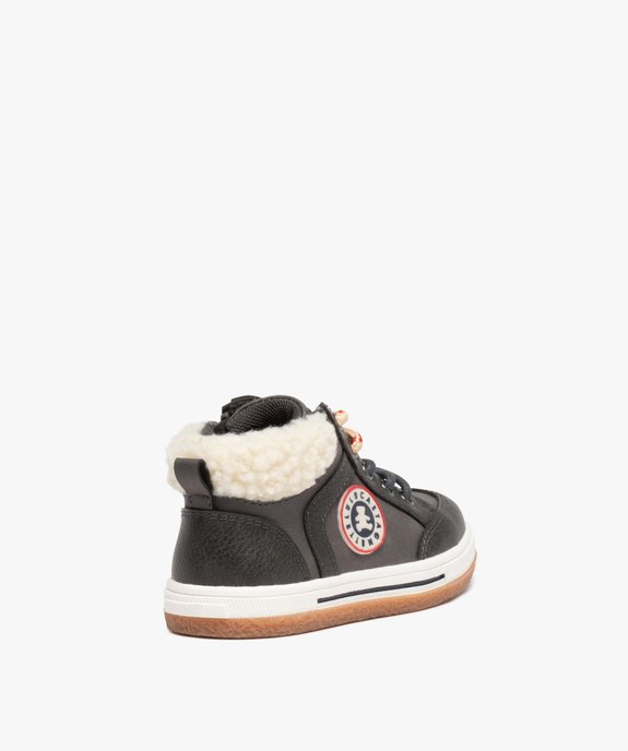 Baskets bébé garçon mid-cut à col sherpa - LuluCastagnette vue4 - LULU CASTAGNETT - GEMO