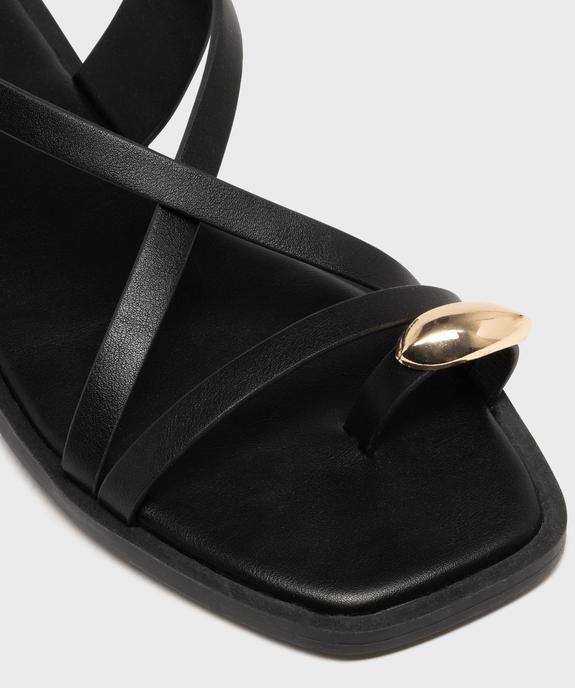 Sandales plates multibrides avec bijou de pied femme vue6 - FOLLOW ME - GEMO