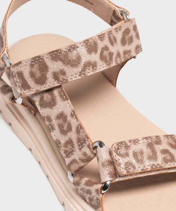 Sandales à scratch à motif léopard fille - Lovely Wings vue6 - LOVELY WINGS - GEMO