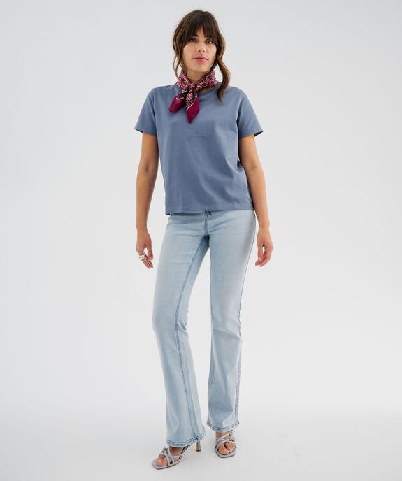 Jean bootcut taille haute en denim stretch femme vue4 - GEMO(FEMME PAP) - GEMO