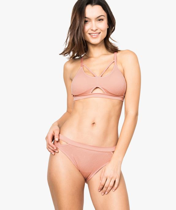 Slip uni en maille gaufrée vue1 - GEMO(HOMWR FEM) - GEMO