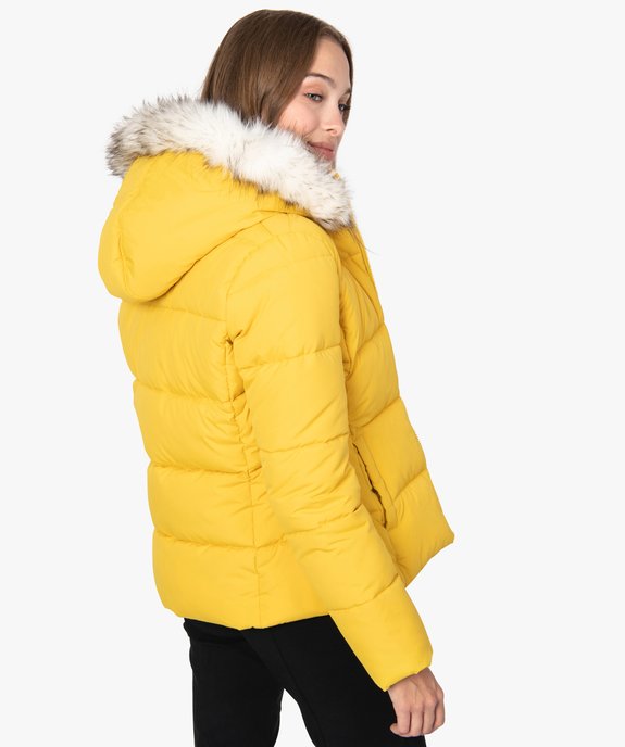 Doudoune femme à capuche duveteuse vue3 - GEMO(FEMME PAP) - GEMO