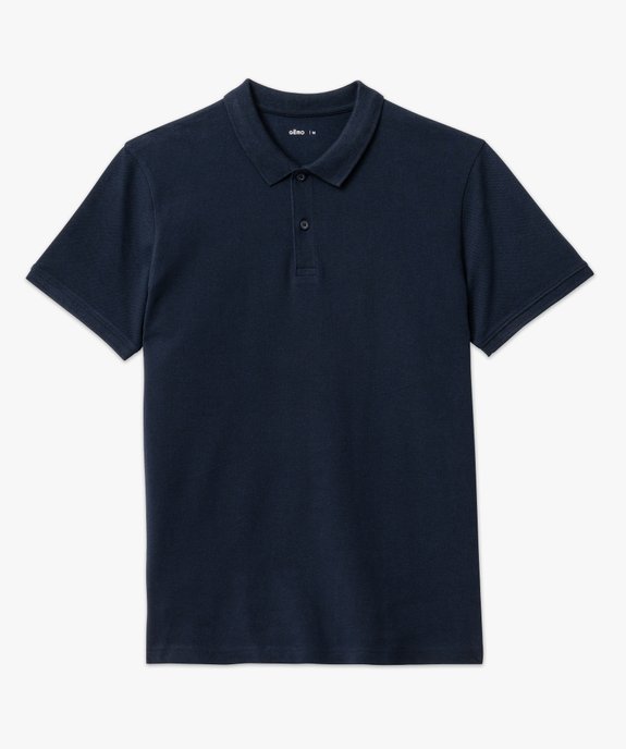 Polo manches courtes en maille piquée uni homme vue4 - GEMO 4G HOMME - GEMO