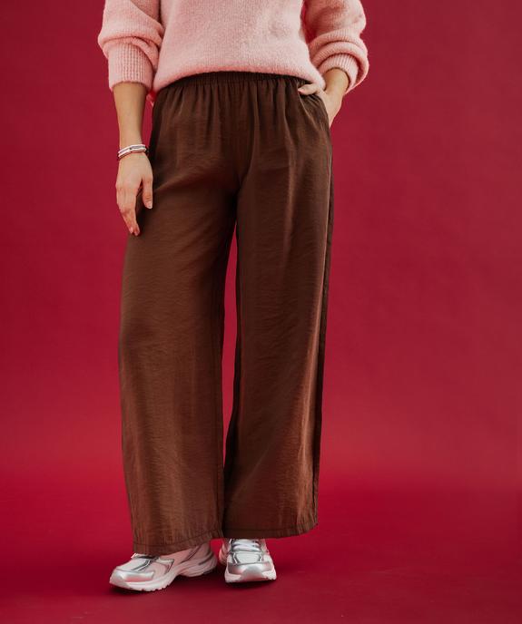 Pantalon large en matière fluide femme vue1 - GEMO 4G FEMME - GEMO