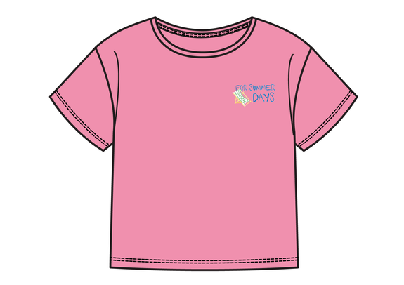 Tee-shirt manches courtes coupe courte imprimé dos fille vue1 - GEMO (ENFANT) - GEMO